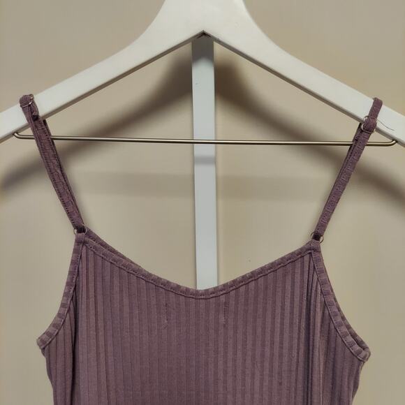 Say What‎ Ribbed Midi Slip Dress M Adjustable Straps Y2K Bodycon Fairy Grunge - Picture 6 of 10